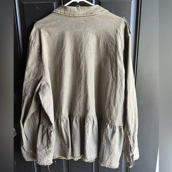 Lucky Brand Trendy Plus Size Peplum-Hem Utility Jacket Size 3X - Picture 6 of 13